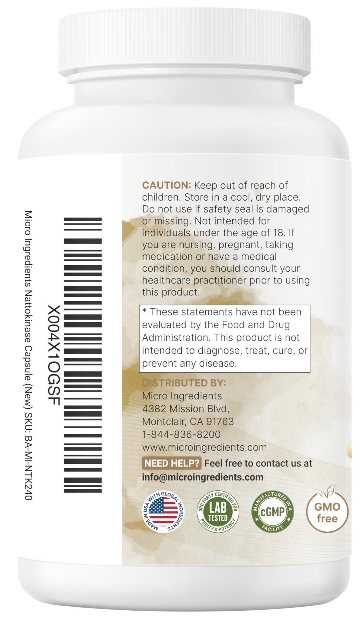 Micro Ingredients Nattokinase 10,000 FU Per Serving (Natural Natto Extract), 240 Vegetarian Capsules | with CoQ10, Turmeric, Aged Garlic & Pine Bark Extract - FENGGESTORE20