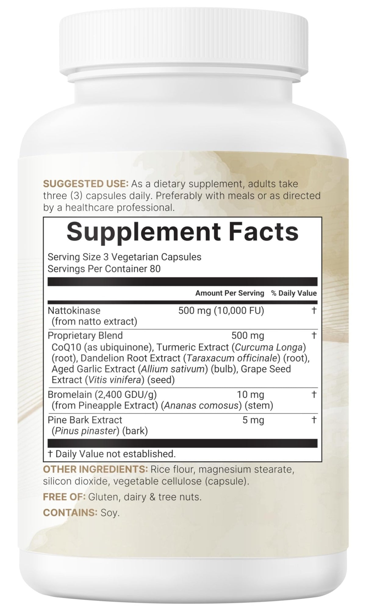 Micro Ingredients Nattokinase 10,000 FU Per Serving (Natural Natto Extract), 240 Vegetarian Capsules | with CoQ10, Turmeric, Aged Garlic & Pine Bark Extract - FENGGESTORE20