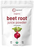 Micro Ingredients Organic Beet Root Juice Powder, 1 Pound | Cold Pressed, Water Soluble, High Concentrated Raw Beet Supplement | Superfood Drink Mix - FENGGESTORE20
