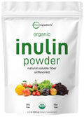 Micro Ingredients Organic Inulin FOS Fiber Powder, 2.2 lbs | Quick Water-Soluble Prebiotic | Natural Fiber for Smoothies & Drinks | Vegan Friendly, Dissolves Clear - FENGGESTORE20