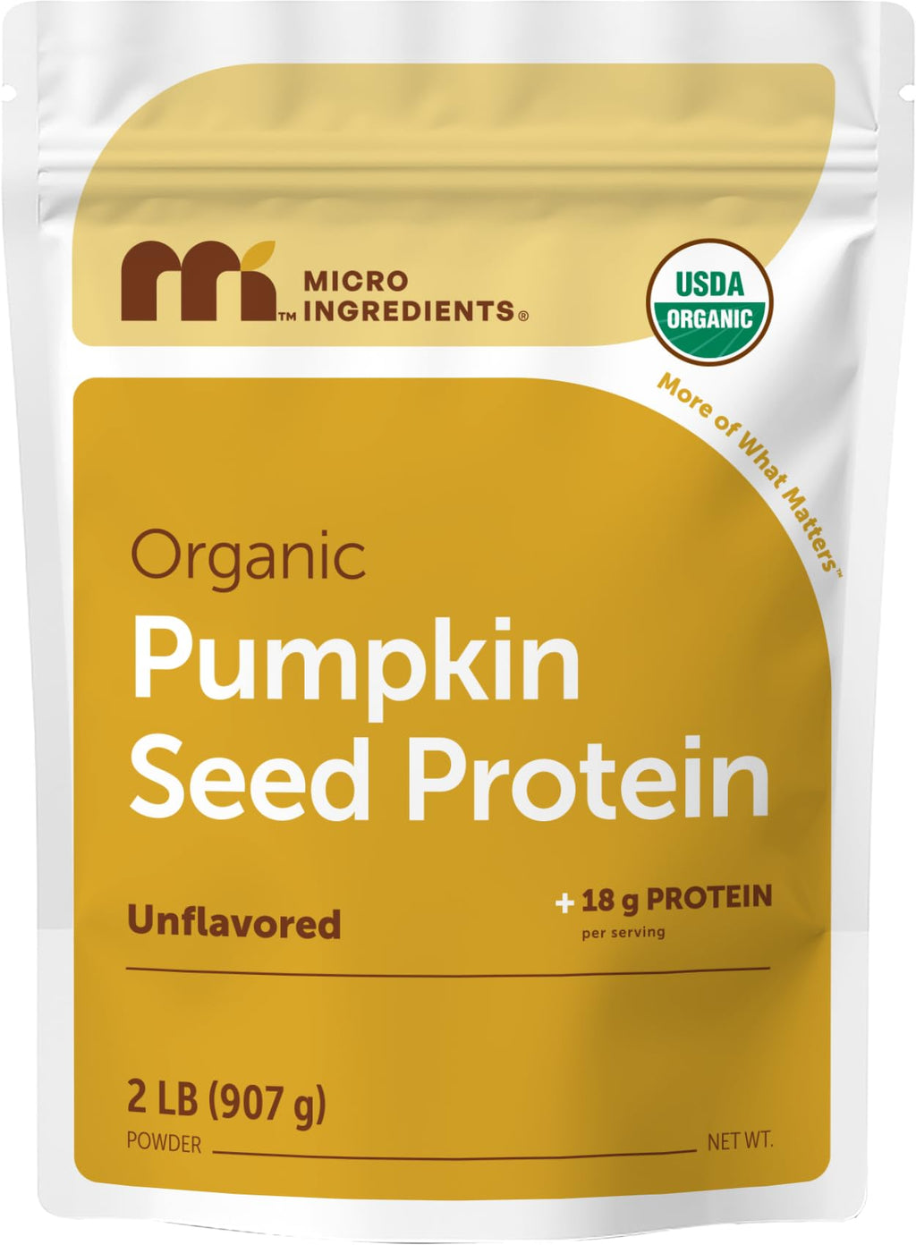 Micro Ingredients Organic Pumpkin Seed Protein Powder, 2lb | Raw Plant-Based Protein | Single-Ingredient Powder | Smooth Texture & Versatile Use | Non-GMO, Soy Free - FENGGESTORE20