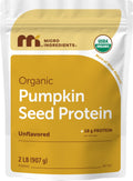 Micro Ingredients Organic Pumpkin Seed Protein Powder, 2lb | Raw Plant-Based Protein | Single-Ingredient Powder | Smooth Texture & Versatile Use | Non-GMO, Soy Free - FENGGESTORE20