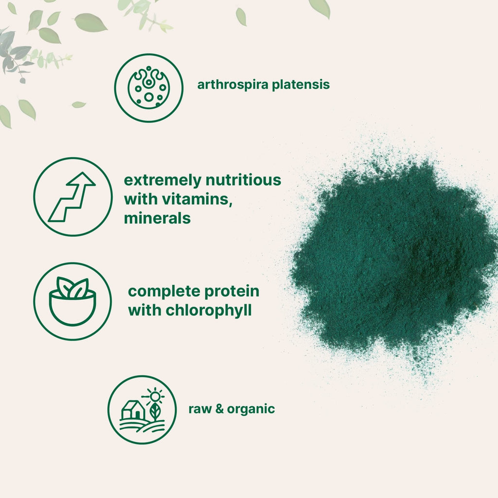 Micro Ingredients Organic Spirulina Powder, 1lb | Blue-Green Algae, Rich in Vegan Protein, Vitamins & Minerals | Source of Natural Chlorophyll & Enzymes - FENGGESTORE20
