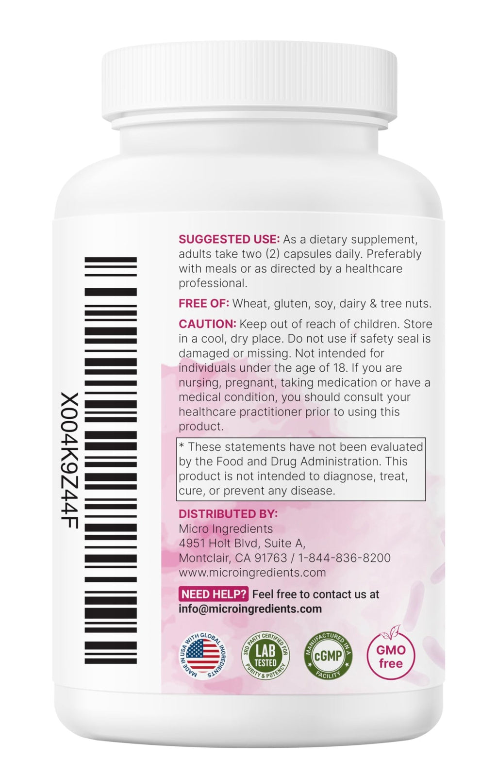 Micro Ingredients Probiotics for Women 100 Billion CFU with Prebiotics, 120 Veggie Capsules | pH Balance, Urinary Tract, Vaginal & Gut Health Support* - FENGGESTORE20