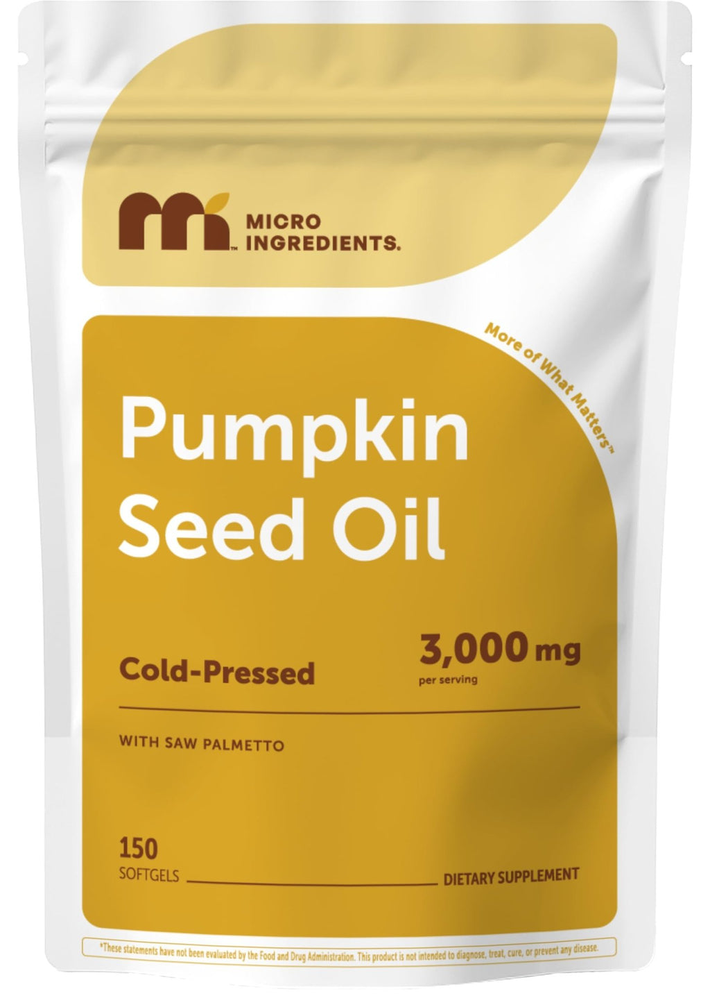 Micro Ingredients Pumpkin Seed Oil with Saw Palmetto, 150 Softgels | Cold Pressed, Pure Virgin Oil, Essential Fatty Acids, & Phytosterols - FENGGESTORE20