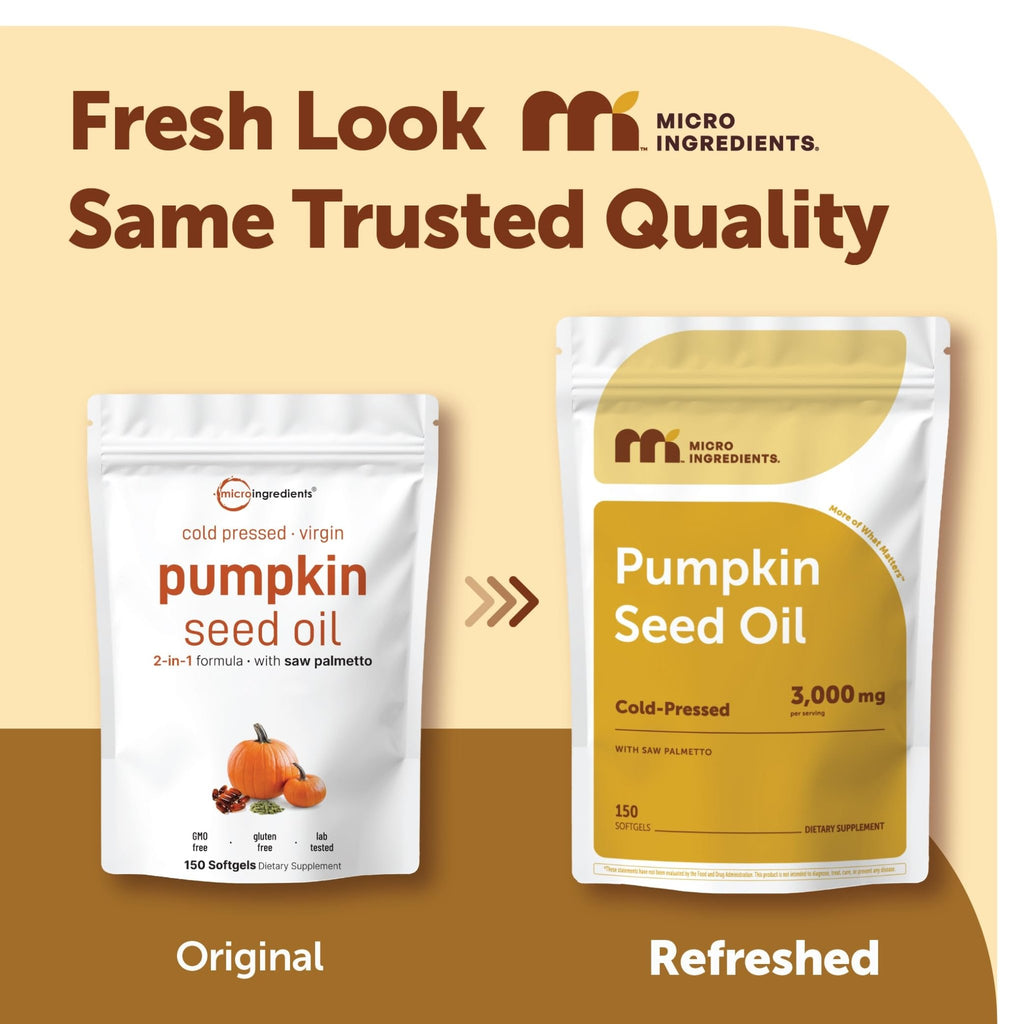 Micro Ingredients Pumpkin Seed Oil with Saw Palmetto, 150 Softgels | Cold Pressed, Pure Virgin Oil, Essential Fatty Acids, & Phytosterols - FENGGESTORE20