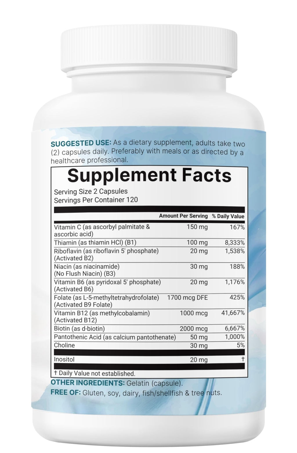 Micro Ingredients Pure Methylated B Complex, 240 Capsules | 11-in-1 Formula with Methylfolate, B12, Thiamin, Inositol, Choline, & Fat Soluble Vitamin C - FENGGESTORE20