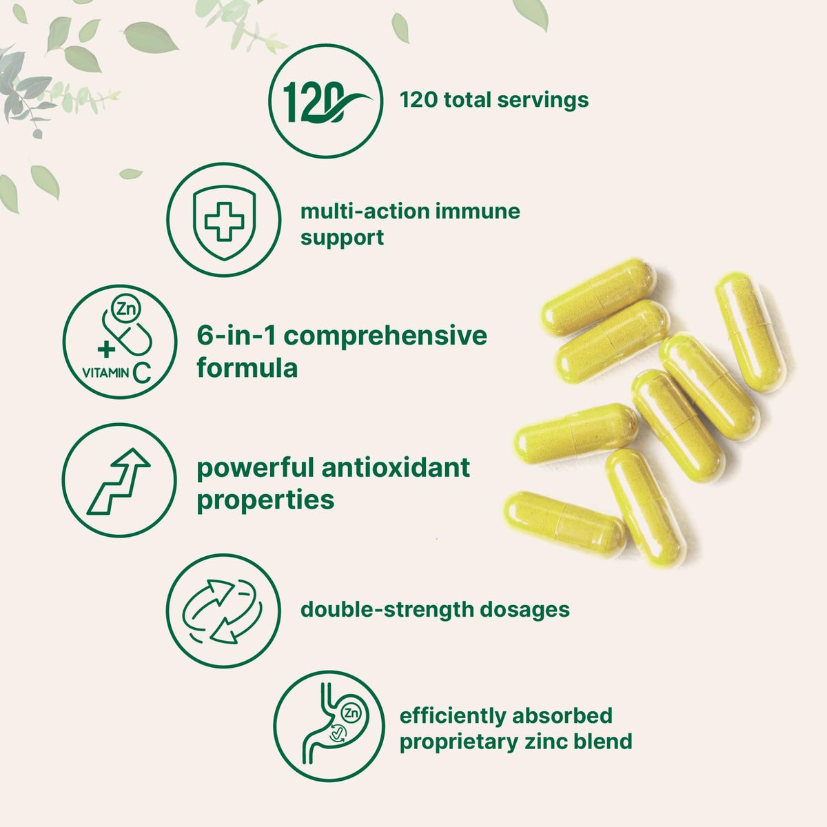 Micro Ingredients Quercetin with Vitamin C and Zinc, 240 Capsules | Quercetin 500mg, Vitamin C 500mg, Zinc 50mg (Picolinate, Citrate, Glycinate, Gluconate) - FENGGESTORE20