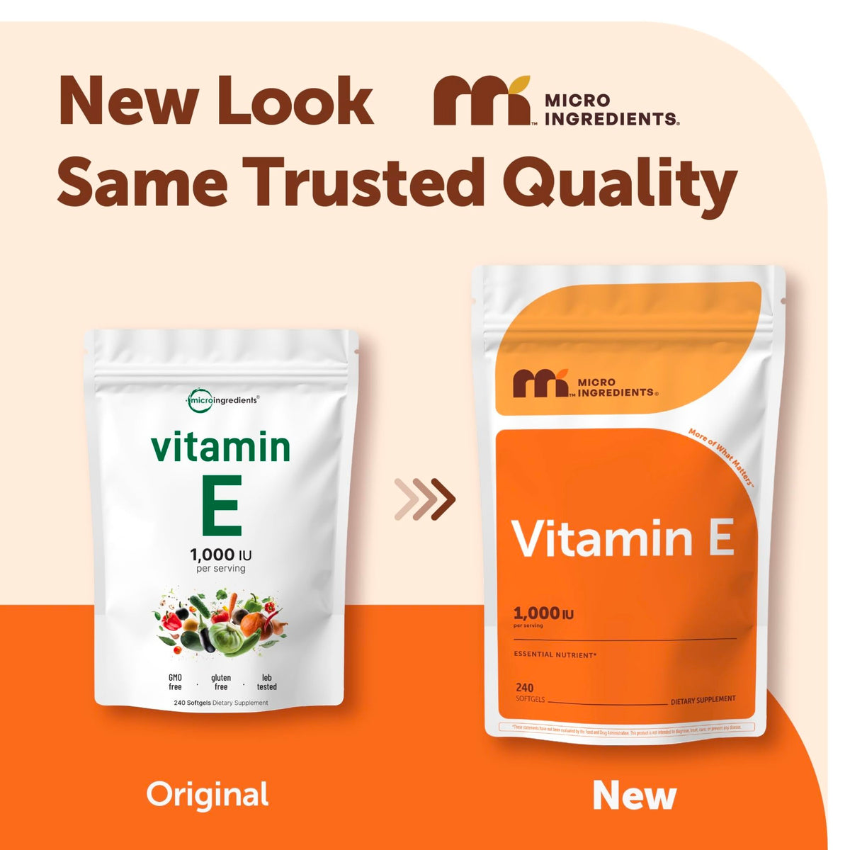Micro Ingredients Vitamin E 1000 IU, 240 Softgels | Pure Vitamin E Oil Pills | Antioxidant Supplements for Skin and Face | Non-GMO, Gluten Free - FENGGESTORE20
