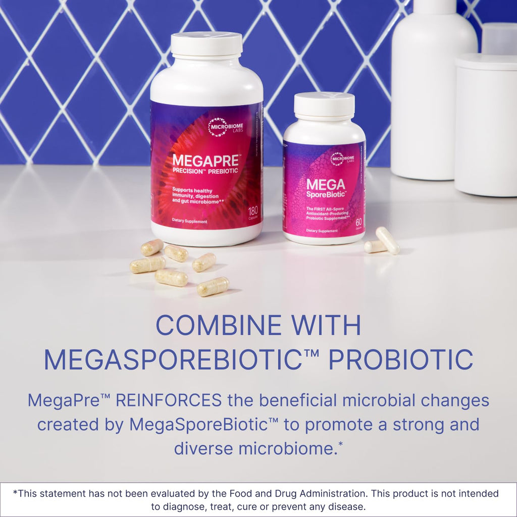 Microbiome Labs MegaPre Prebiotic Fiber Powder for Women, Men & Kids - Pineapple Orange Guava Prebiotic Fiber Supplement Powder with Clinically Tested Oligosaccharides - FENGGESTORE20