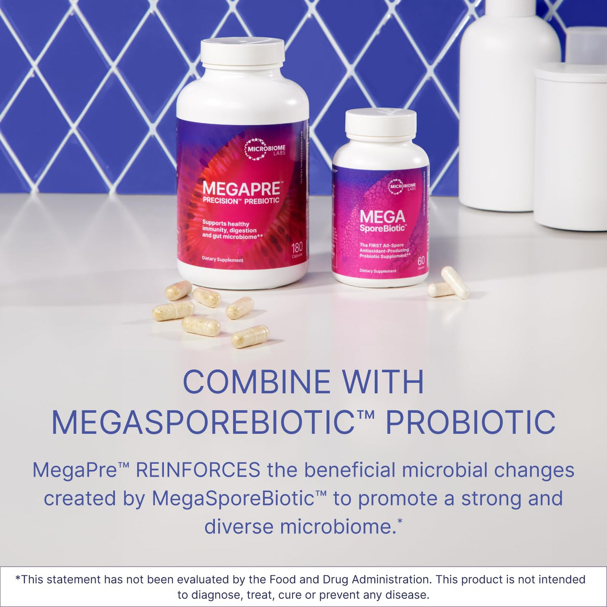 Microbiome Labs MegaPre Prebiotic Fiber Powder for Women, Men & Kids - Pineapple Orange Guava Prebiotic Fiber Supplement Powder with Clinically Tested Oligosaccharides - FENGGESTORE20