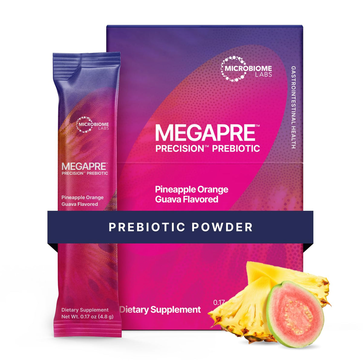 Microbiome Labs MegaPre Prebiotic Fiber Powder for Women, Men & Kids - Pre-Dosed Prebiotic Fiber Supplement Powder with Clinically Tested Oligosaccharides - FENGGESTORE20