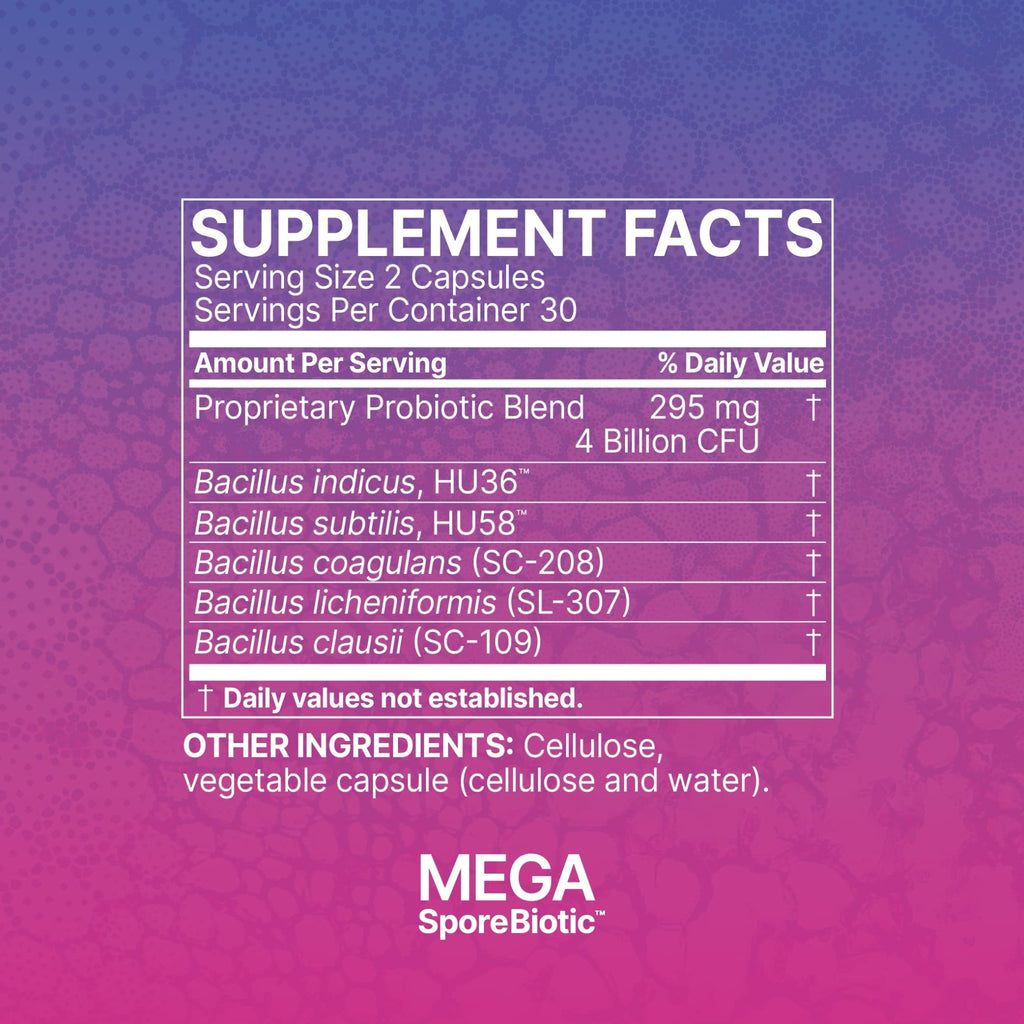 Microbiome Labs MegaSporeBiotic Probiotics for Women & Men - Spore-Based Probiotic for Gut Health & Digestive Support - Shelf-Stable, Travel-Friendly - FENGGESTORE20