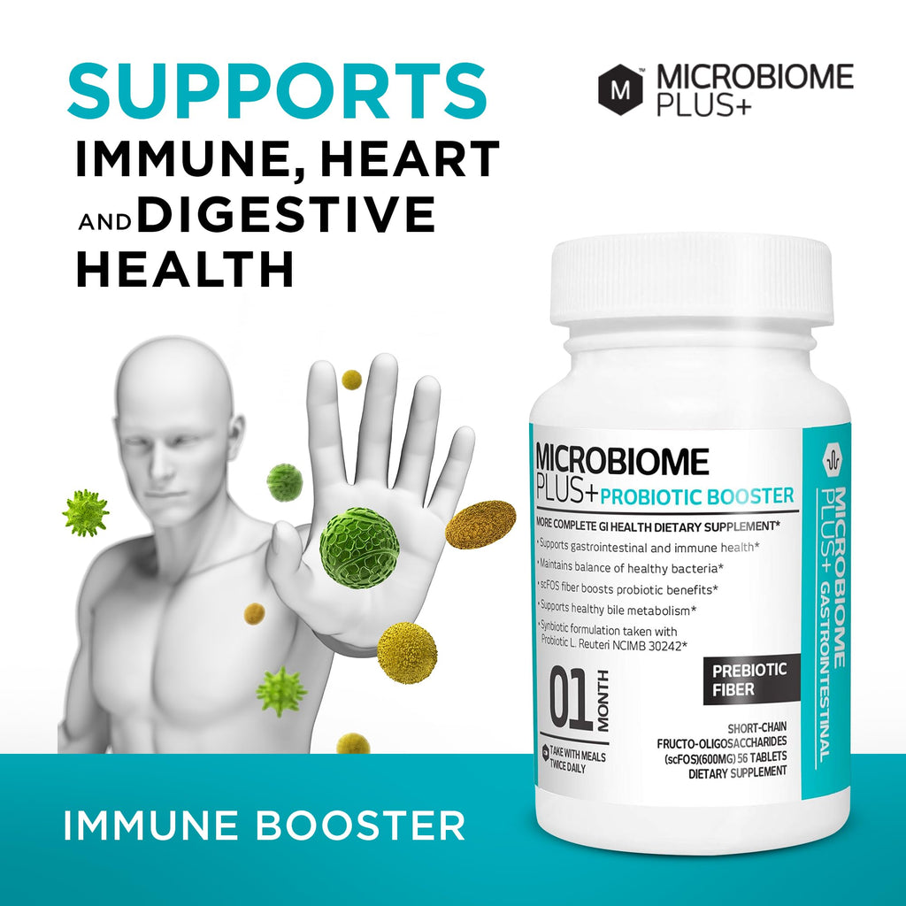 Microbiome Plus Prebiotics scFOS Prebiotic Fiber, Boosts Probiotic Benifits, GI Digestive Supplements, Allergy Safe and Gluten-Free - FENGGESTORE20