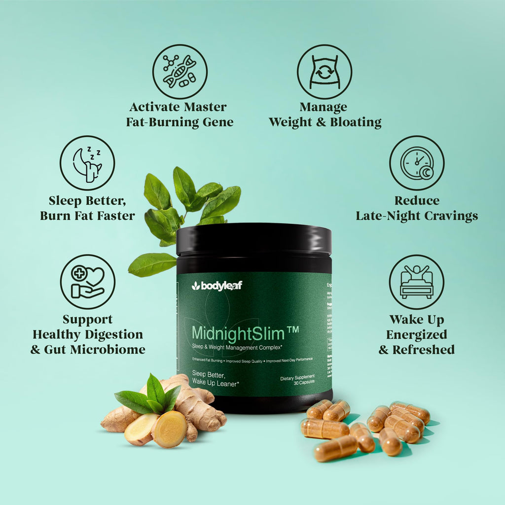 MidnightSlim™ | Advanced Nighttime Weight | Maximum Strength Metabolism Support, Digestive Health, Peaceful Sleep | Premium Probiotic Complex | 30 Capsules - FENGGESTORE20