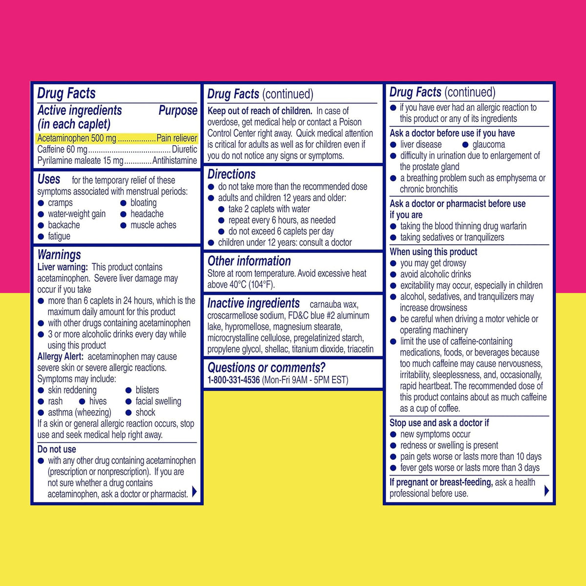 Midol Complete Menstrual Pain Relief Caplets, 40 Count - Provides Cramp, Headache, and Bloating Relief - FENGGESTORE20