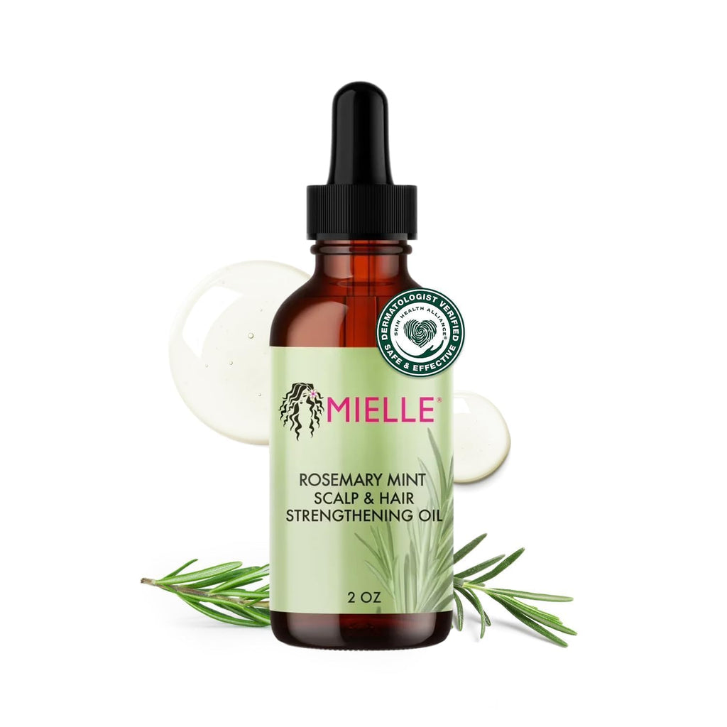 Mielle Organics Rosemary & Mint Hair Oil - Strengthening Biotin Oil Infused Frizzy & Damaged Hair Care - Split Ends & Dry Scalp Treatment - FENGGESTORE20