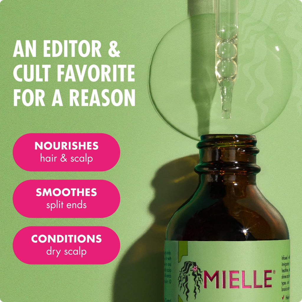 Mielle Organics Rosemary & Mint Hair Oil - Strengthening Biotin Oil Infused Frizzy & Damaged Hair Care - Split Ends & Dry Scalp Treatment - FENGGESTORE20