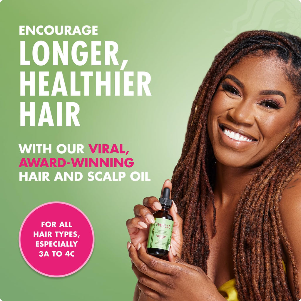 Mielle Organics Rosemary & Mint Hair Oil - Strengthening Biotin Oil Infused Frizzy & Damaged Hair Care - Split Ends & Dry Scalp Treatment - FENGGESTORE20