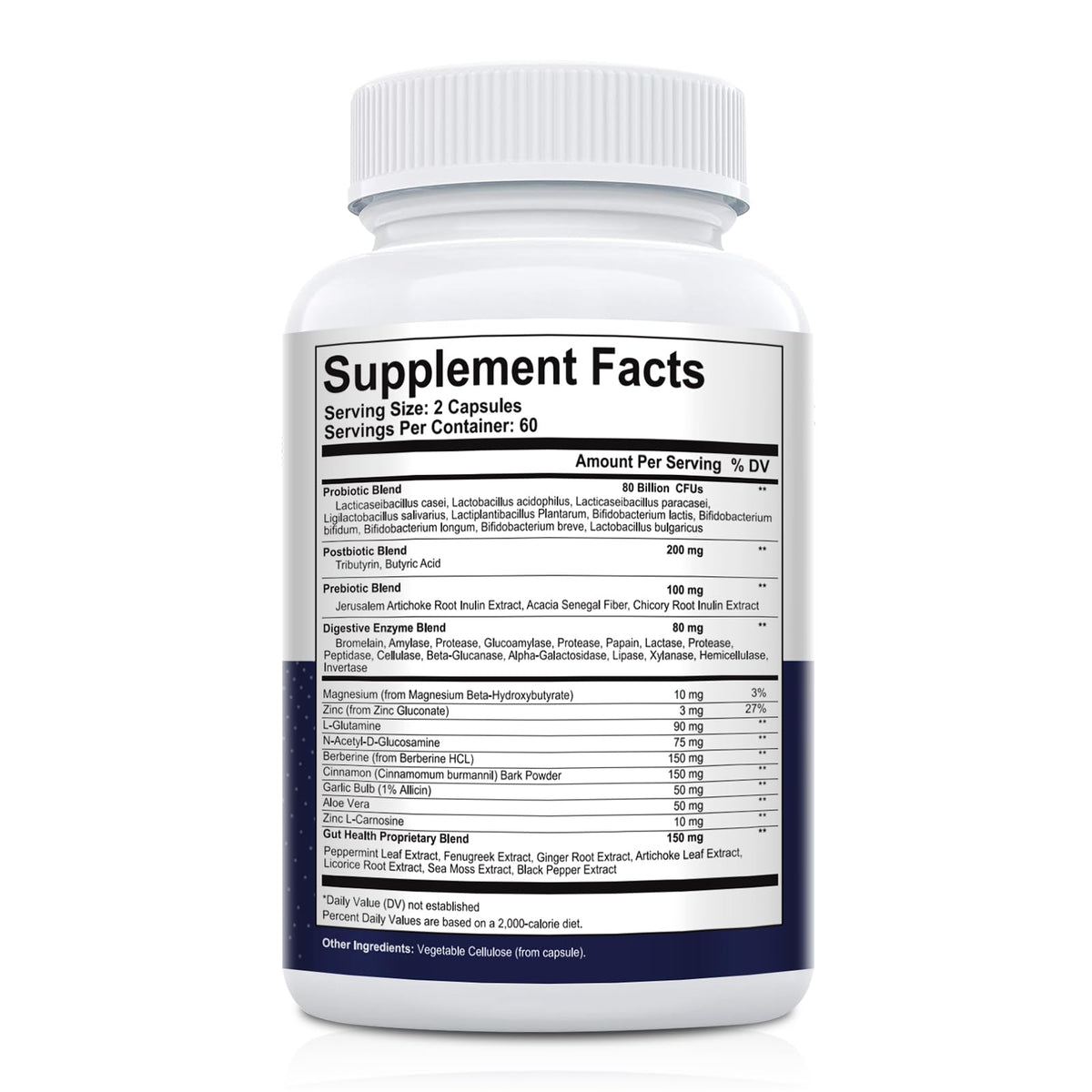 Migcopat Probiotic Prebiotic, Postbiotic & Digestive Enzymes for Digestive Health, 80 Billion CFU Probiotics Complete Gut Support with Berberine, Cinnamon, L-Glutamine - FENGGESTORE20