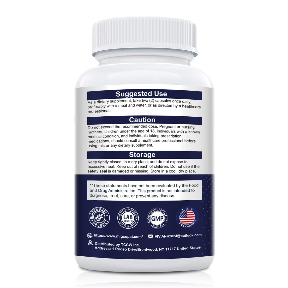 Migcopat Probiotic Prebiotic, Postbiotic & Digestive Enzymes for Digestive Health, 80 Billion CFU Probiotics Complete Gut Support with Berberine, Cinnamon, L-Glutamine - FENGGESTORE20