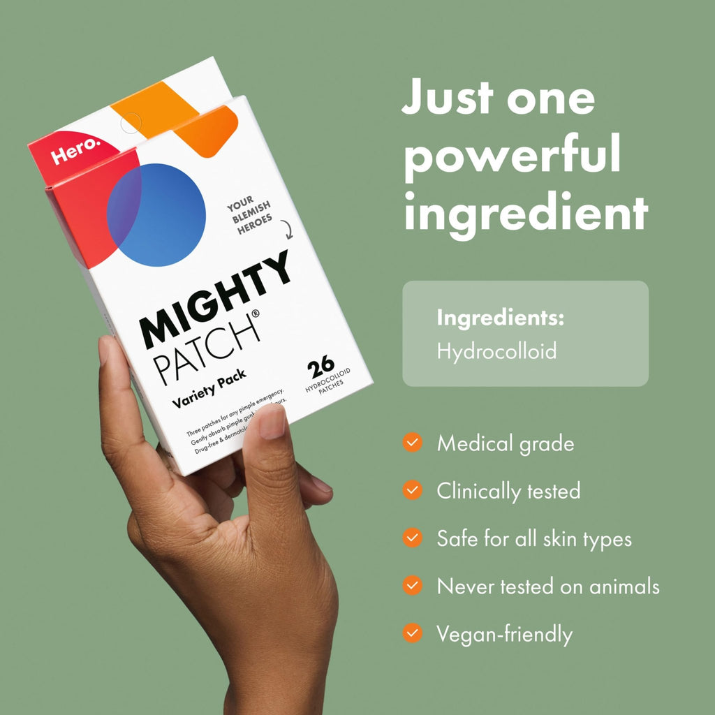 Mighty Patch™ Variety Pack from Hero Cosmetics - Hydrocolloid Acne Pimple Patches for Covering Zits and Blemishes - FENGGESTORE20