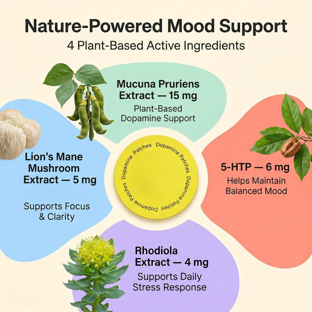 MindTone Dopamine Patches Extra Strength – 90 Count Plant-Based Non-GMO Mood Support & Energy Patch – Dopamine & Serotonin Balance – Mood Balance Patch for Women & Men – 3 Month Supply - FENGGESTORE20