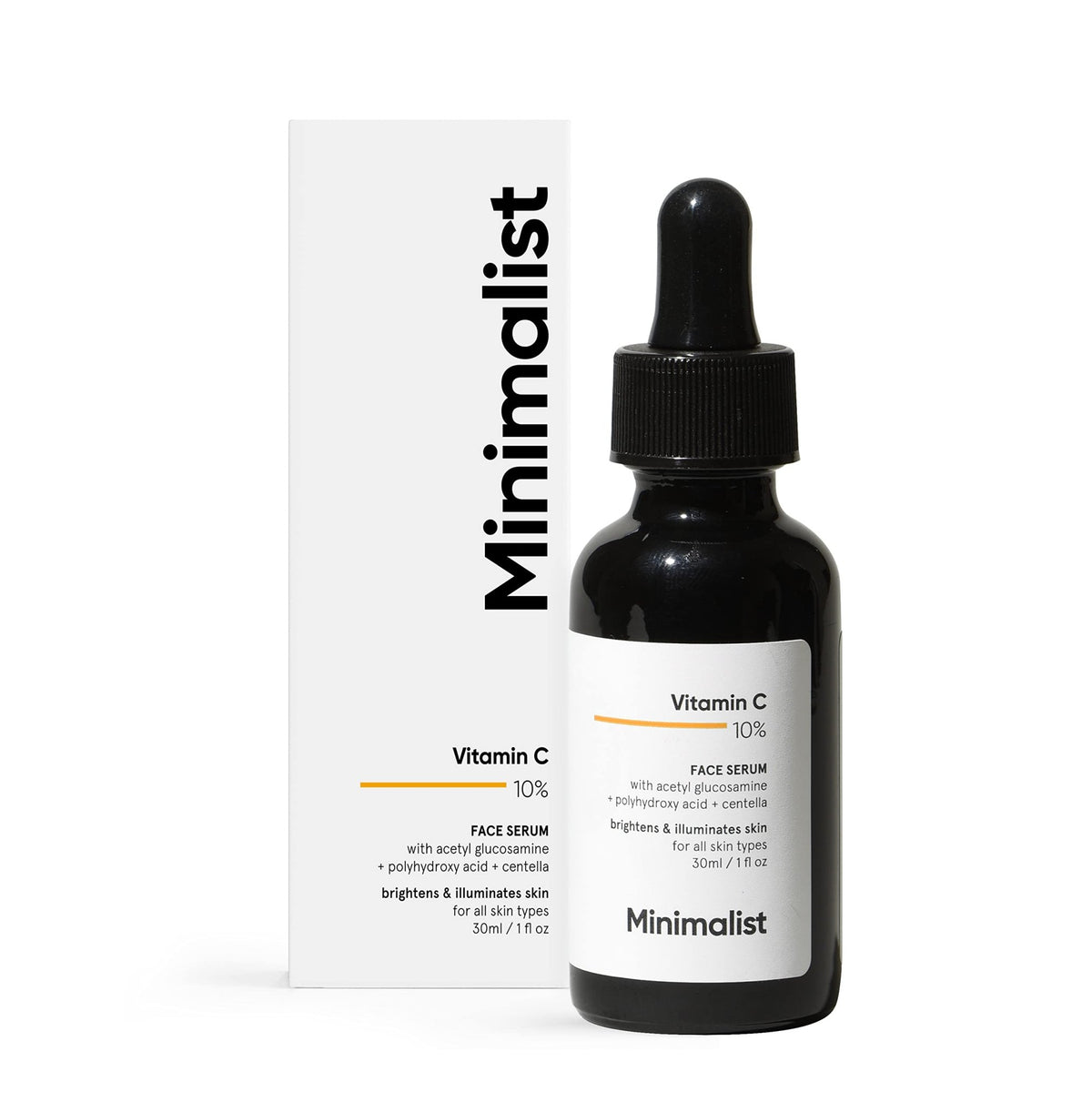 Minimalist 10% Advanced Vitamin C Serum for Glowing Skin | Brightening & Dark Spot Treatment | Treats Uneven Skin Tone, Dullness & UV Damage - FENGGESTORE20