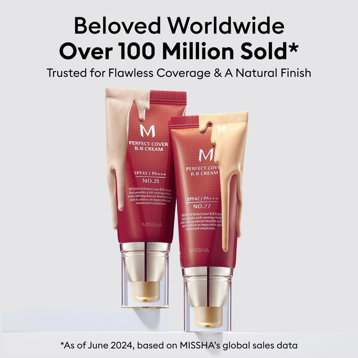 MISSHA M Perfect Cover BB Cream No.23 Natural Beige -Light/Medium with Cool/Neutral Undertone SPF 42 PA +++ 1.69 Fl Oz - Tinted Moisturizer for face with SPF - FENGGESTORE20