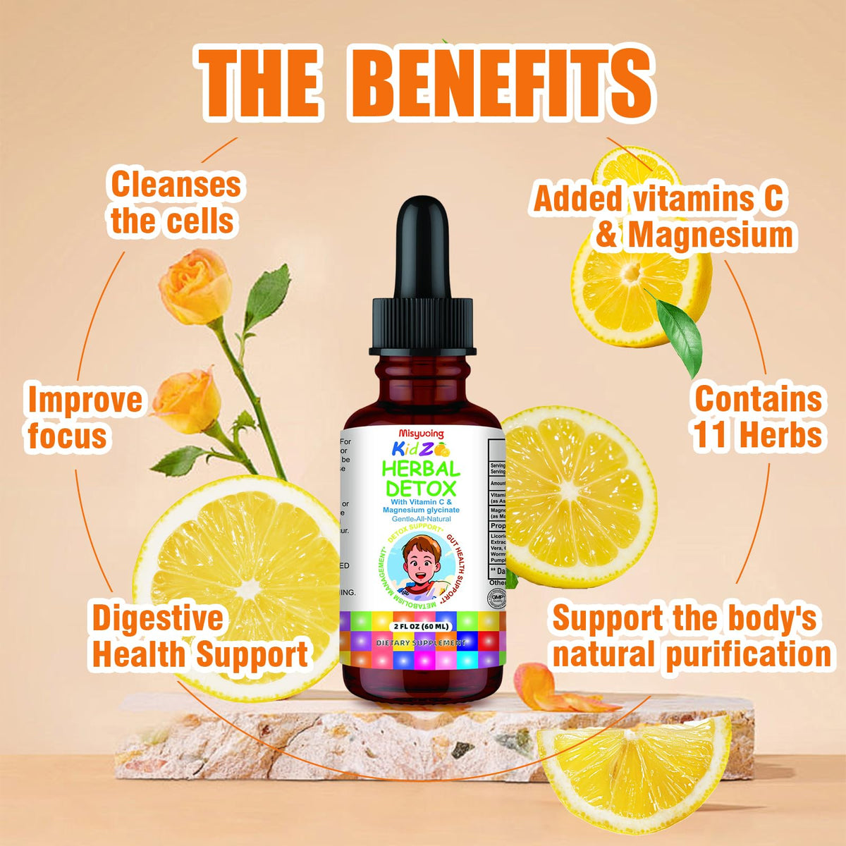 Misyvoing Natural Herbal Gut Support for Kids and Adults,Supports Body Cleansing, Immune Support,Improve Concentration,Vitamins C - FENGGESTORE20