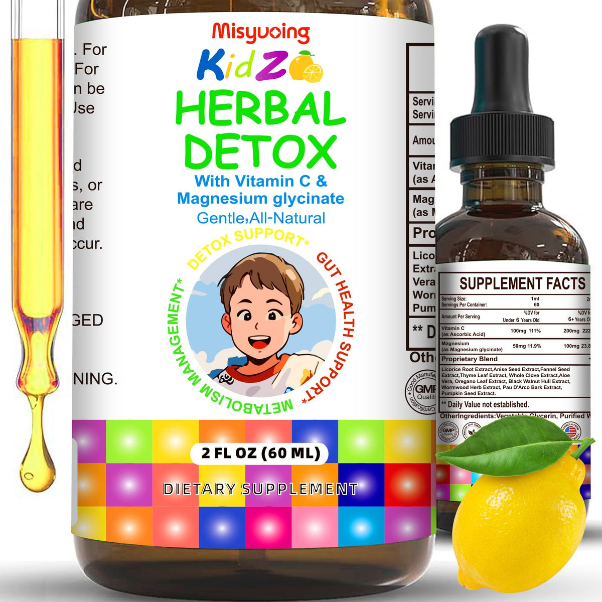 Misyvoing Natural Herbal Gut Support for Kids and Adults,Supports Body Cleansing, Immune Support,Improve Concentration,Vitamins C - FENGGESTORE20