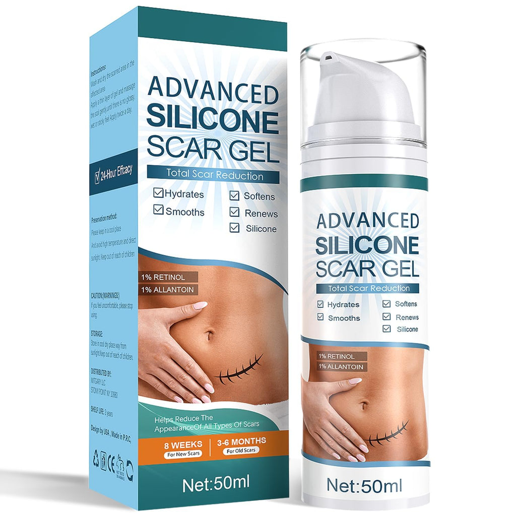 Mitgary Advanced Scar Gel, Silicone Scar Gel, Treats Old and New Scars, Reduces the Appearance of Scars from, Body, Face, Stretch Marks - FENGGESTORE20