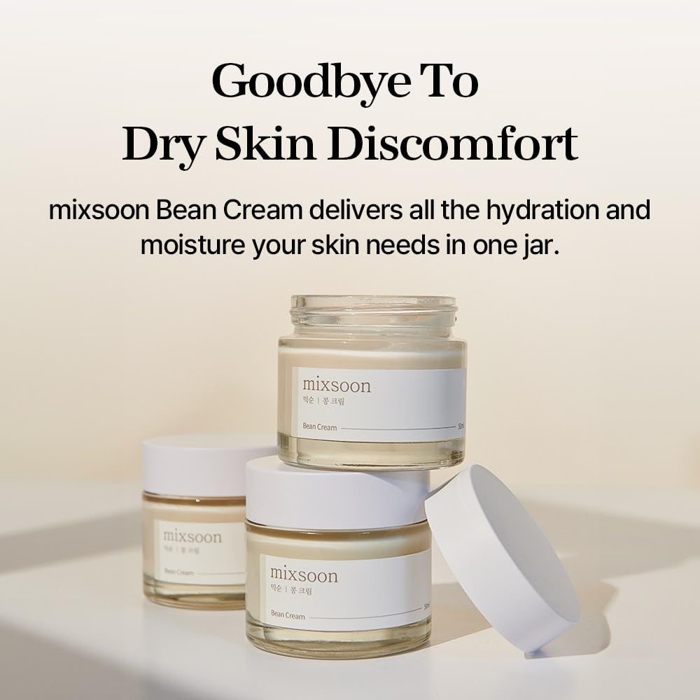 mixsoon Bean Cream-Deep Moisturizer Face Cream, Hydrating and Smoothing for Face, Fermented Soybean Extract - FENGGESTORE20