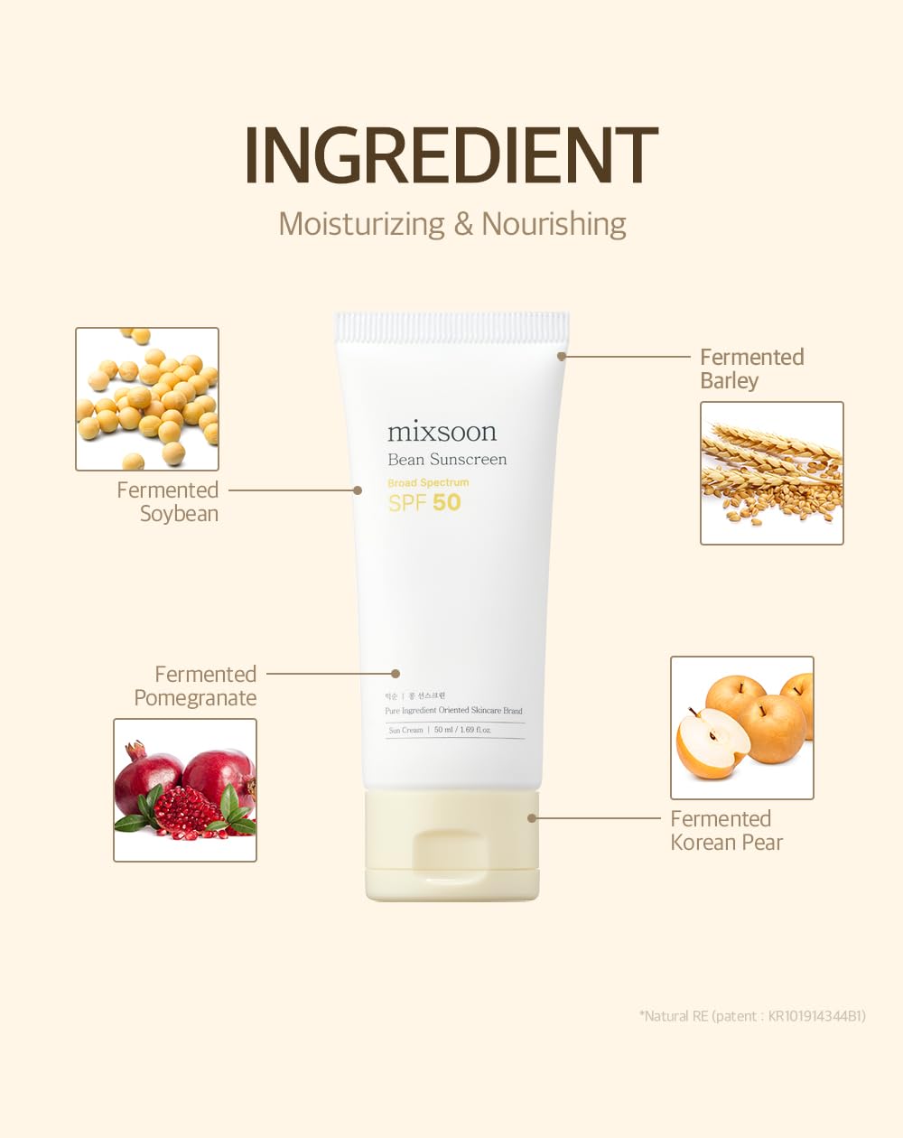 mixsoon Bean Sunscreen-Lightweight Airy Texture SPF 50 Korean Sunscreen for Face - FENGGESTORE20