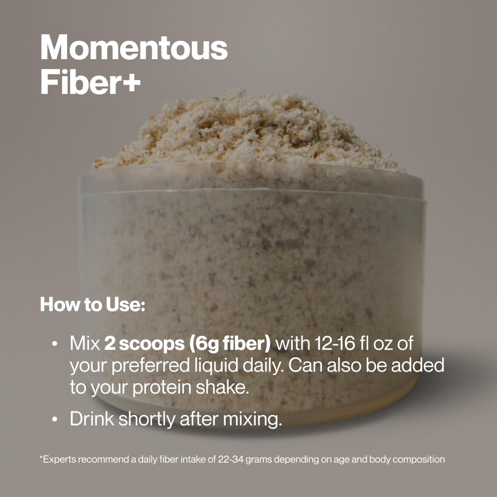 Momentous Fiber+ - Daily Multi-Source Fiber Blend to Support Nutrient Absorption, Natural Energy Production, & Recovery - NSF Certified for Sport - Non-GMO & Gluten-Free - FENGGESTORE20