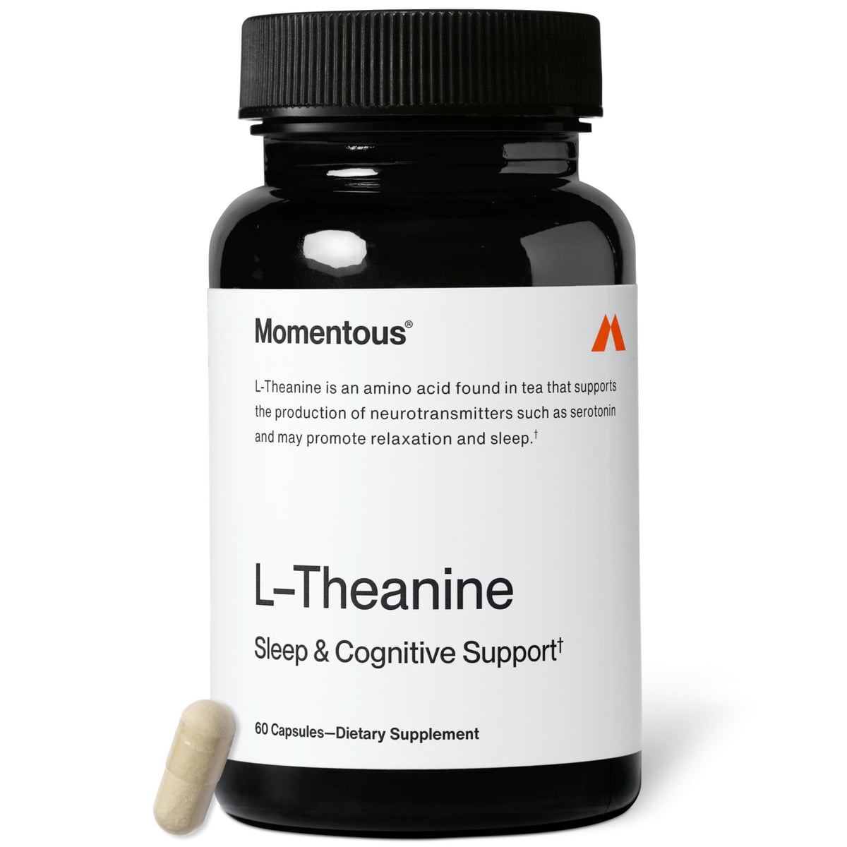 Momentous L-Theanine Supplement - 200 mg Capsules to Promote Relaxation & Focus - NSF Certified for Sport - GMO- & Gluten-Free - 60 Servings - FENGGESTORE20