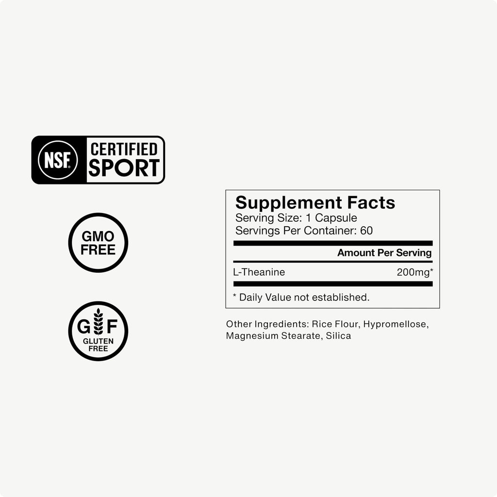 Momentous L-Theanine Supplement - 200 mg Capsules to Promote Relaxation & Focus - NSF Certified for Sport - GMO- & Gluten-Free - 60 Servings - FENGGESTORE20