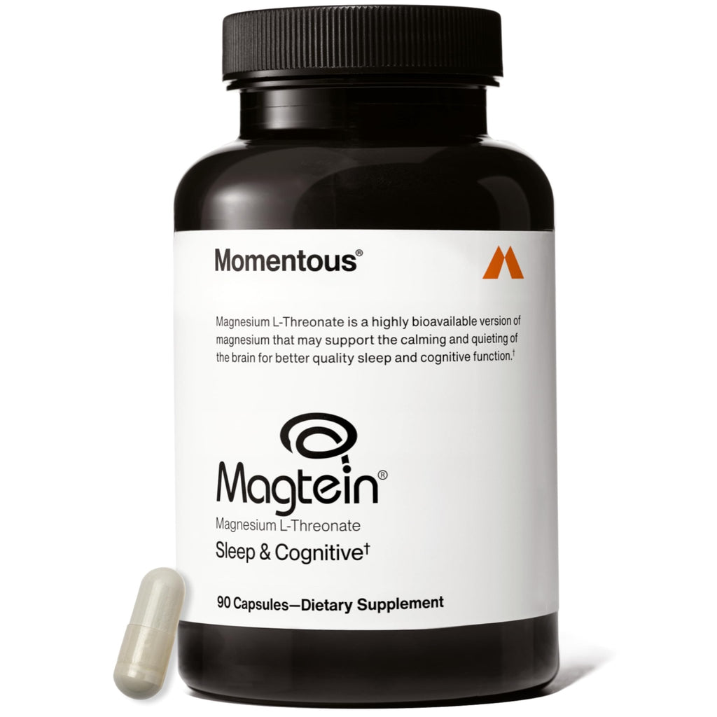 Momentous Magtein Magnesium L-Threonate - Brain & Rest Support Supplement - Boosts Cognitive Function & Sleep Quality - NSF Certified for Sport -145 mg - 30 Servings - FENGGESTORE20