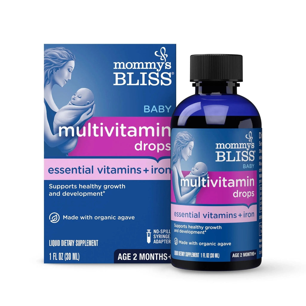 Mommy's Bliss Baby Multivitamin + Iron, Daily Essential Baby Vitamins for Immune Support, Healthy Growth & Bone Development, Age 2 Months+, 30 ml - FENGGESTORE20