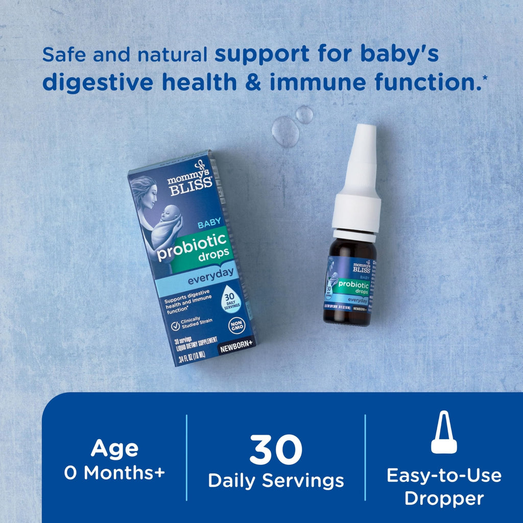 Mommy's Bliss Baby Probiotic Drops Everyday - Gas, Constipation, Colic Symptom Relief - Newborns & Up - FENGGESTORE20