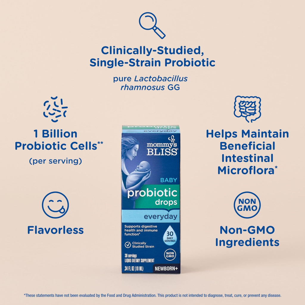 Mommy's Bliss Baby Probiotic Drops Everyday - Gas, Constipation, Colic Symptom Relief - Newborns & Up - FENGGESTORE20