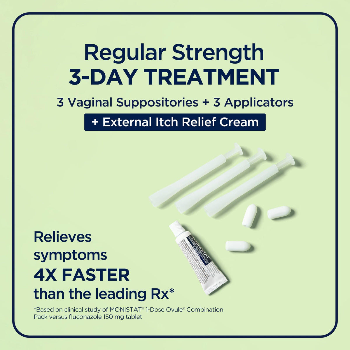 Monistat 3-Day Yeast Infection Treatment for Women, 3 Miconazole Vaginal Suppositories & External Itch Relief Cream (9g Tube) Combo Pack - FENGGESTORE20