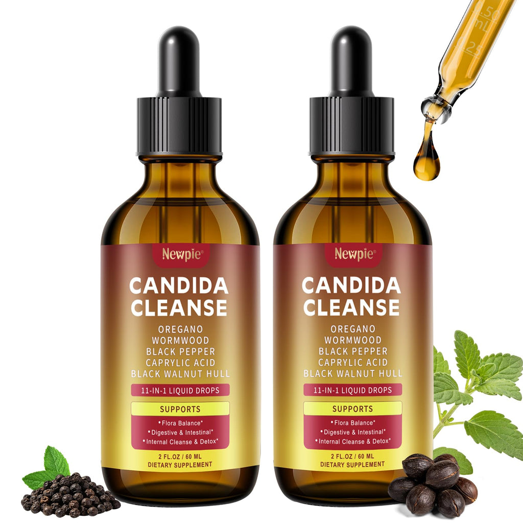 Montorchid Candida Cleanse & Parasite Cleanse Detox | Black Pepper-Boosted Triple-Targeting Formula with Caprylic Acid, Oregano, Black Walnut - FENGGESTORE20