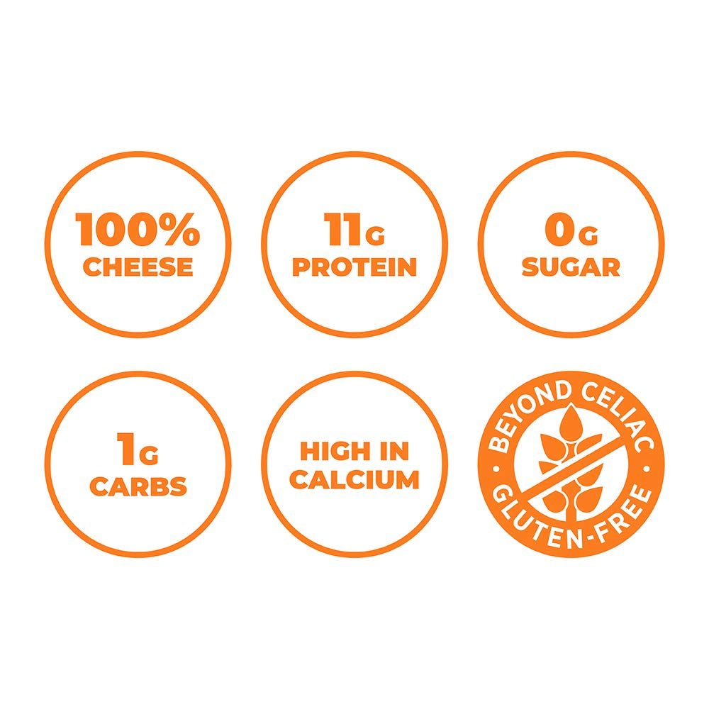 Moon Cheese Cheddar Believe It, 10 Ounce, 2-Pack, Crunchy, Protein-Rich Cheese Snack, Keto Friendly, 100% Real Cheese - FENGGESTORE20