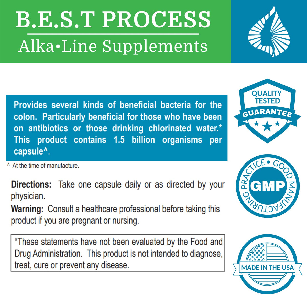 Morter HealthSystem Alkadophilus Best Process Alkaline — No Refrigeration Probiotic & Prebiotic Digestive Supplement — 1.5 Billion CFU of Good Bacteria & Beetroot - FENGGESTORE20