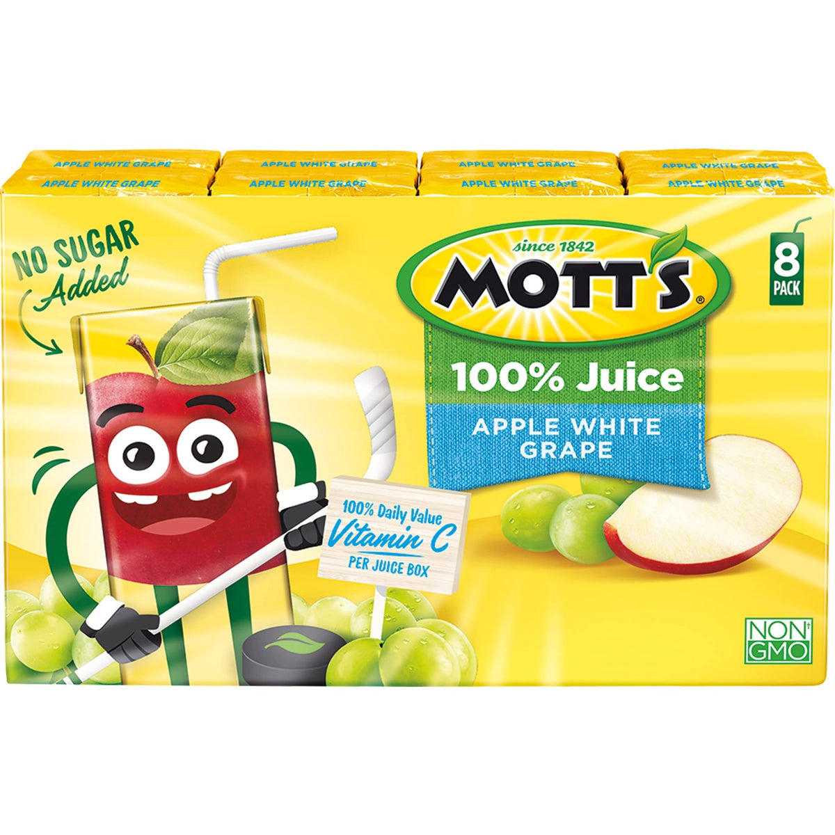 Mott's 100 percent Apple White Grape Juice, 6.75 fl oz boxes (Pack of 32) - FENGGESTORE20
