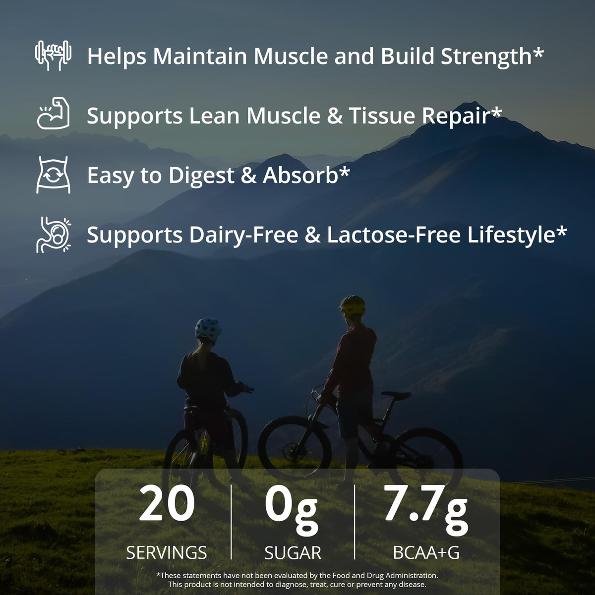 MRM Nutrition Egg White Protein - Sugar Free Vanilla Flavored Powder, 23g Fat-Free Protein with Digestive Enzymes, Free of Dairy, Gluten, and Soy, High Biological Value - 20 Servings - FENGGESTORE20