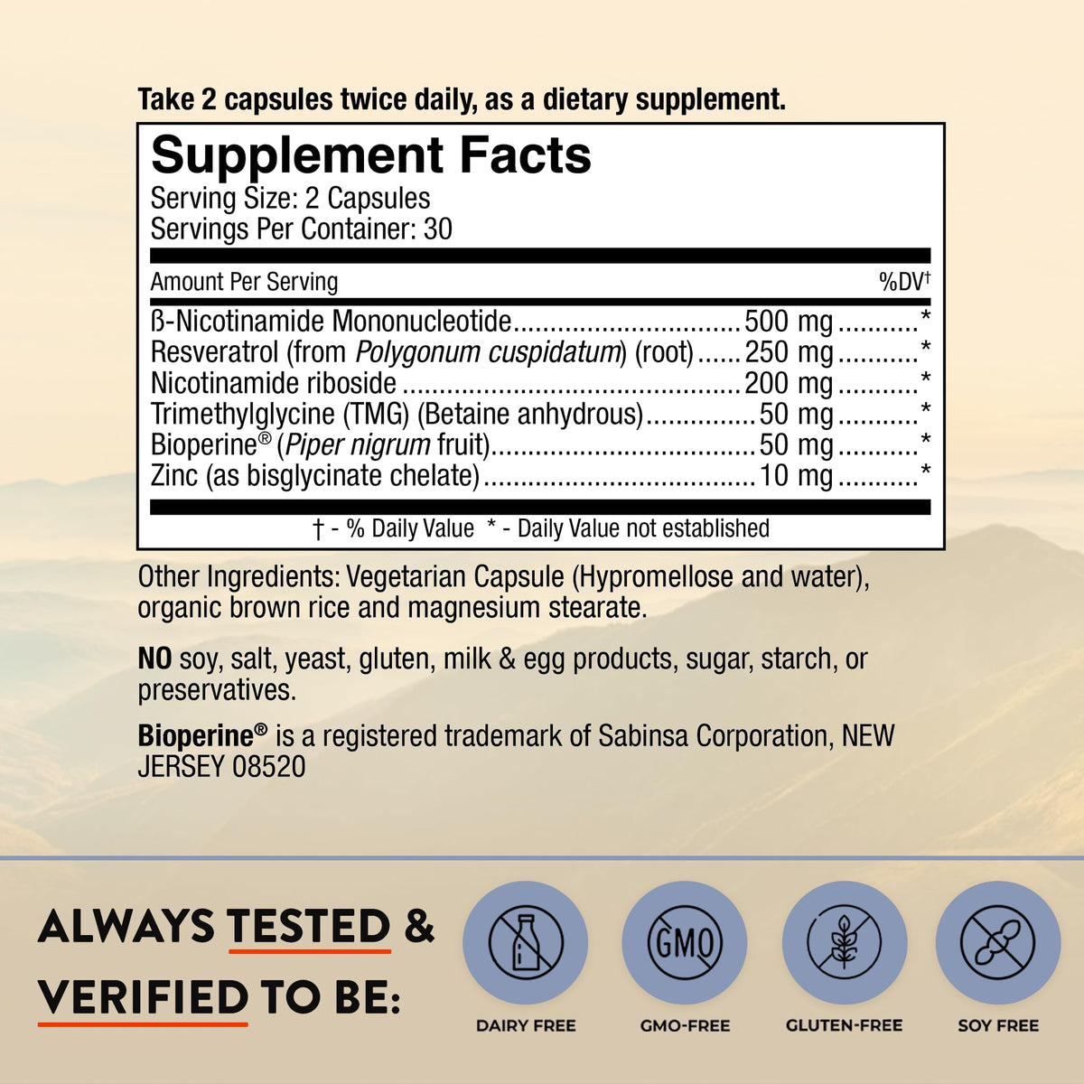 Mt. Angel Vitamins NMN Supplement + NR with Resveratrol & TMG, Dual NAD+ Precursors for Cellular Energy & Healthy Aging, 60 Capsules - FENGGESTORE20