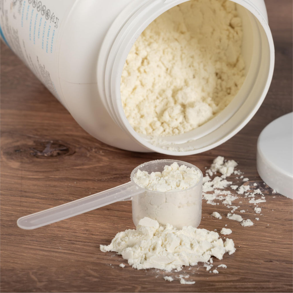 Mt. Capra Clean Whey Protein | Grass-Fed Undenatured Goat Whey Protein Powder | 24 g Protein Per Serving, All Natural, Non-GMO, High in Branch Chain Amino Acids | Unsweetened | 15 Servings - 16 oz - FENGGESTORE20