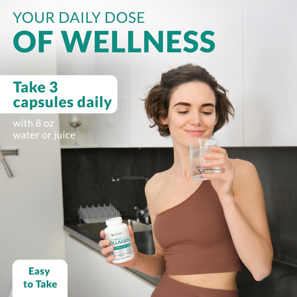 Multi Collagen 180 Protein Capsules - Type I, II, III, V, X Collagen Pills - Proprietary Blend of Eggshell, Chicken, Wild Fish & Grass-Fed - FENGGESTORE20